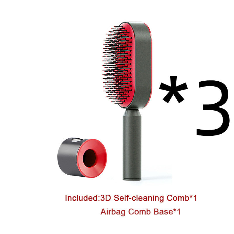 Brosse Démêlante Auto-Nettoyante | Massage Cuir Chevelu Anti-Statique